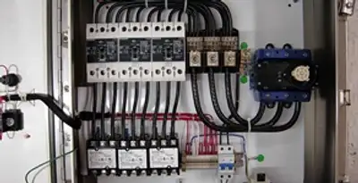 Electrical panel installation with organized circuit breakers and wiring in Minneapolis, MN