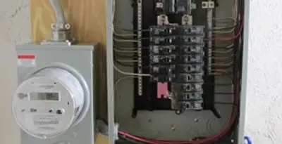 electrical panel upgrade service showing outdated electrical panel prepared for professional replacement in Minneapolis, MN