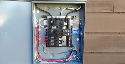 electrical panel upgrade service featuring newly installed electrical panel wired by licensed electricians in Minneapolis, MN