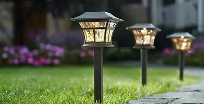 landscape lighting installation services with professionally installed pathway lights in Minneapolis, MN