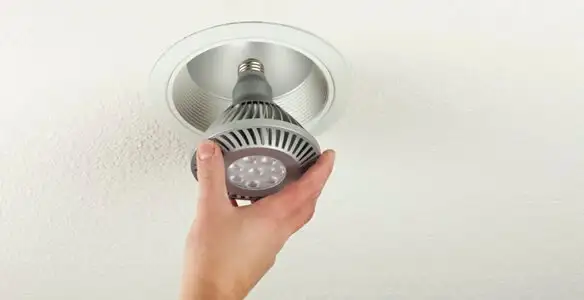 lighting installation service featuring recessed ceiling light installed by licensed professionals in Minneapolis, MN