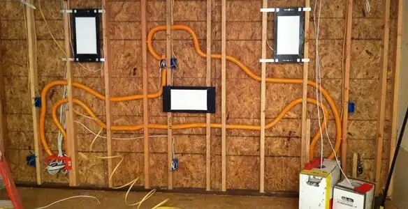 new construction wiring project displaying complete electrical system layout installed by professionals in Minneapolis, MN