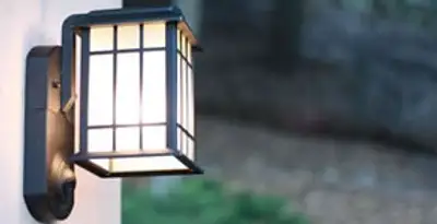 security light installation services with professionally mounted exterior wall light in Minneapolis, MN