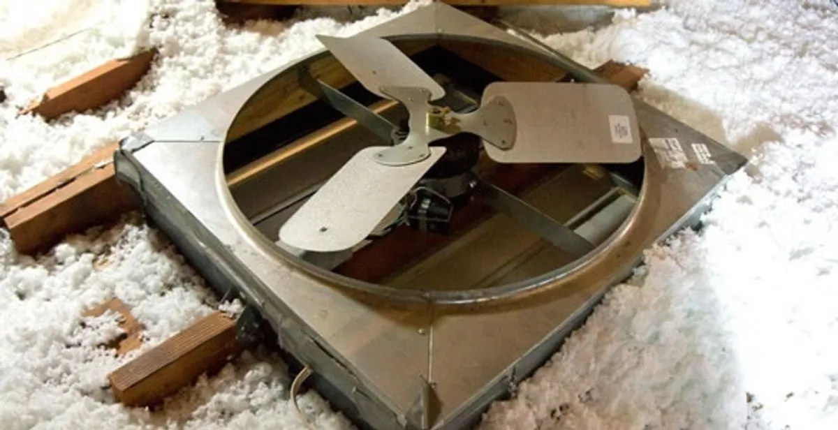 whole house fan installation services with attic-mounted ventilation unit in Minneapolis, MN